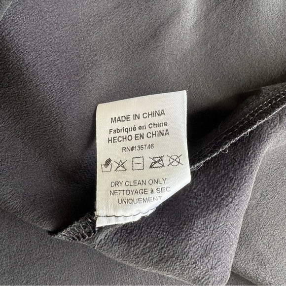 Samantha Pleet Black Silk Degas Sleeveless Dress Gathered Midi Size 6 - Picture 10 of 12